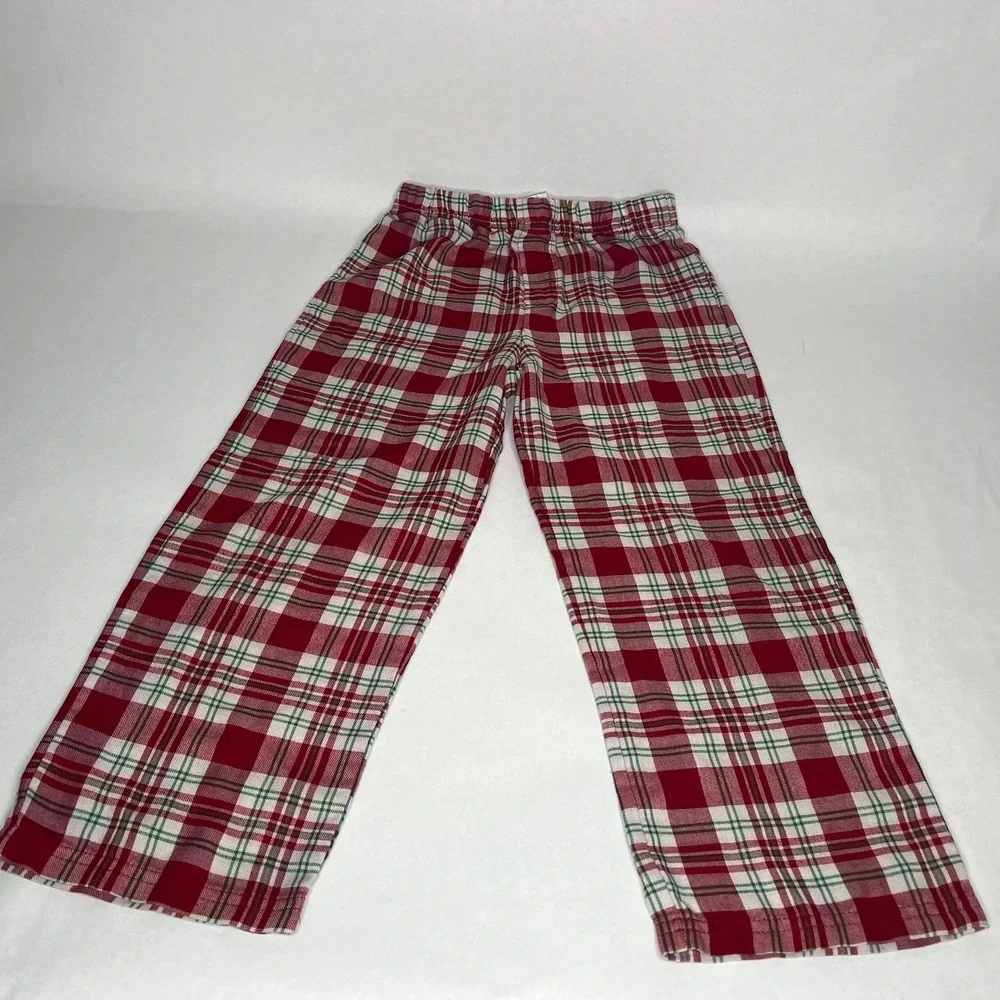 Small 5 6 Gymboree Christmas Plaid Boys Girls Pajama Holiday Matching Red‎ White